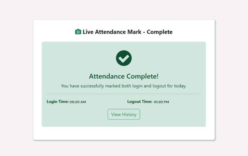Construction staff attendance management dashboard